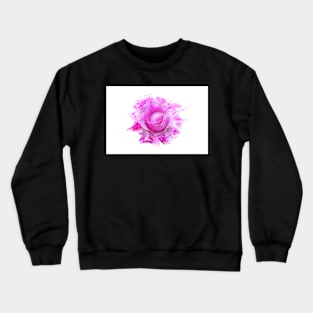 Pink rose paint splatter effect Crewneck Sweatshirt